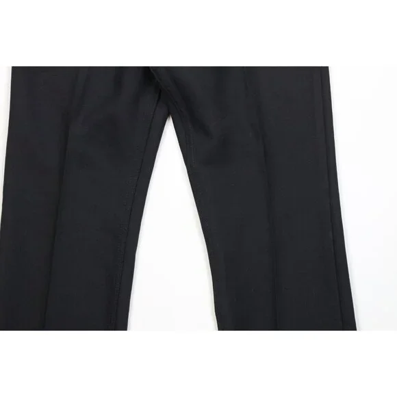 Vintage 90s Wrangler Mens 38x30 Knit Flared Wide Leg Western Chino Pants Black